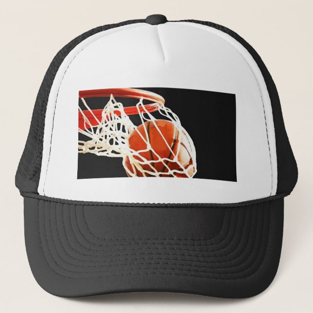 Basketball-Artwork Truckerkappe (Vorderseite)