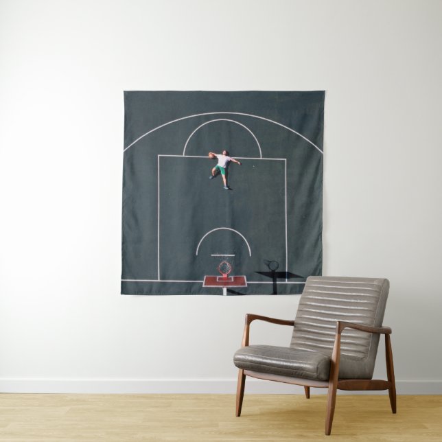 Basketball-Artwork Wandteppich (Beispiel)