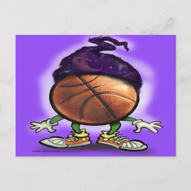 Basketball-Assistent Postkarte (Vorderseite)
