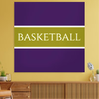 BASKETBALL Athletisch violett-goldene Olivenstreif