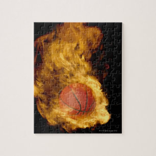 Basketball auf Feuer (digitale Zusammensetzung)