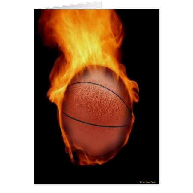 Basketball auf Feuerkarte (Vorne)