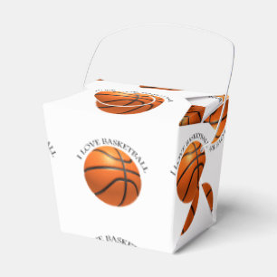 Basketball aus orangefarbenem, schwarzem Leder Geschenkschachtel