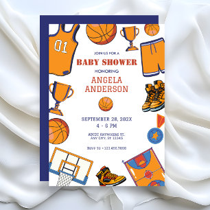 Basketball-Baby-Party Einladung