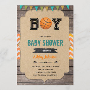 Basketball-Babydusche Einladung