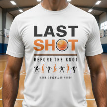 Basketball Bachelor Party Last Shot Orange & White