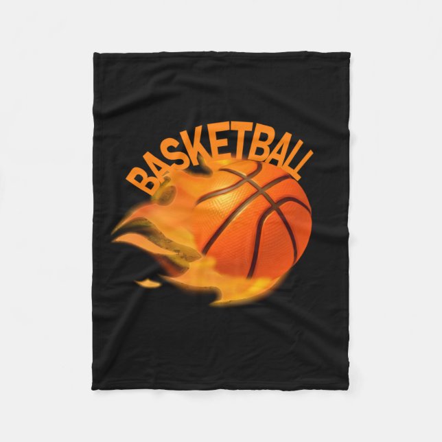 Basketball-Ball 2 Fleecedecke (Vorderseite)