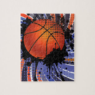 Basketball-Ball auf Strahln-Hintergrund 2