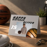 Basketball Ball Boy Foto Happy Birthday