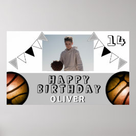 Basketball Ball Bunting Flags Foto Birthda Poster