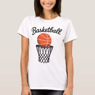 Basketball Ball Entering Net Vector T-Shirt Design