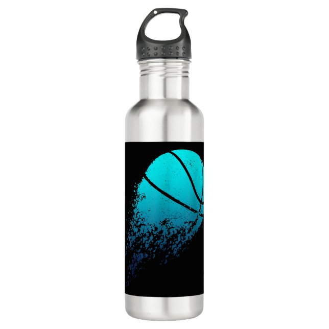 Basketball Ball Fan Baller Sport Edelstahlflasche (Vorderseite)