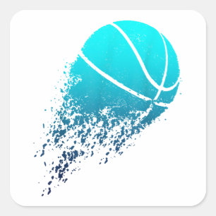 Basketball Ball Fan Baller Sport Quadratischer Aufkleber