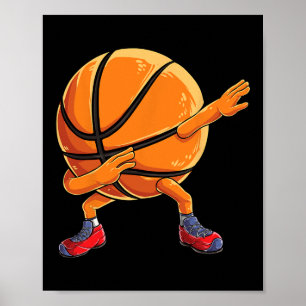 Basketball Ball Fun Boys Dabbing Frauen Sport Poster