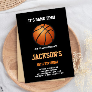 Basketball Ball Invitations d'anniversaire