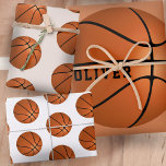 Basketball Ball Muster Kinder Geburtsname Geschenkpapier Set<br><div class="desc">Basketball Ball Muster Kinder Name Geburtstag Wrapping Papier Blätter. Personalisieren Sie Ihren Namen oder löschen Sie den Text.</div>