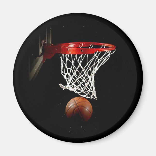 Basketball-Ball & Net Magnet (Vorne)