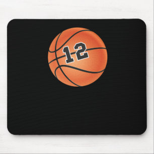 Basketball-Ball Nummer 12 Mousepad