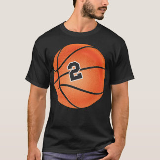 Basketball Ball Nummer 2 Zwei T-Shirt