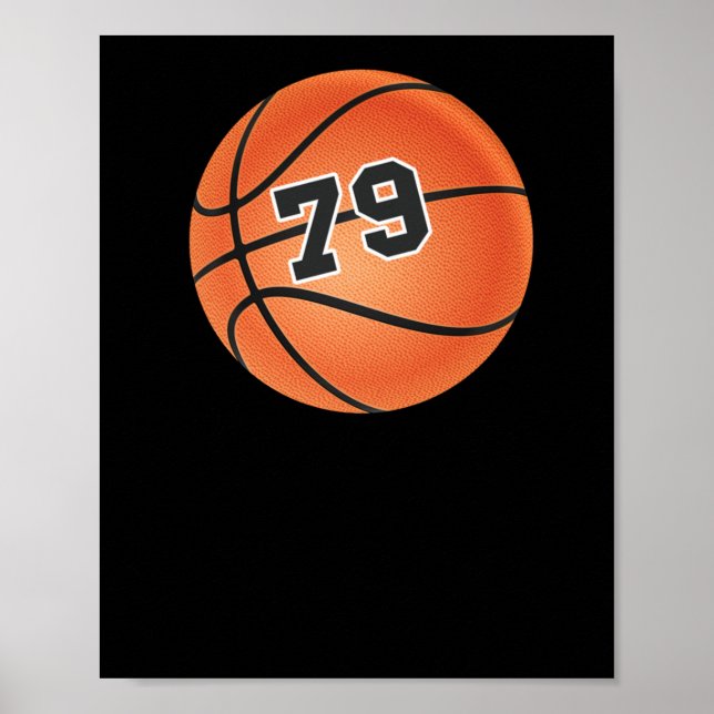 Basketball-Ball Nummer 79 Poster (Vorne)