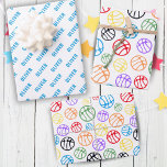 Basketball Ball Pattern Sport Farbe Name Geschenkpapier Set<br><div class="desc">Basketball Ball Muster Sport farbenfrohe Name Wrapping Paper Sheets. Abstrakte Basketballbälle in lebhaften Farben. Fügen Sie Ihren Namen hinzu und erstellen Sie ein persönliches Packpapier für einen Basketballspieler oder -fan. Gut zum Geburtstag oder Weihnachten Geschenke.</div>