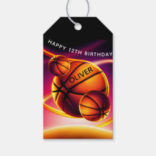 Basketball-Ball-Sport-Happy Geburtstag Geschenkanhänger