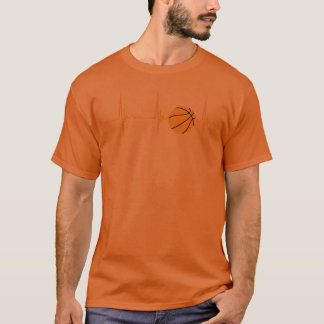 Basketball Ball Sport Heartbeat ECG Pulse Bball Pl T-Shirt