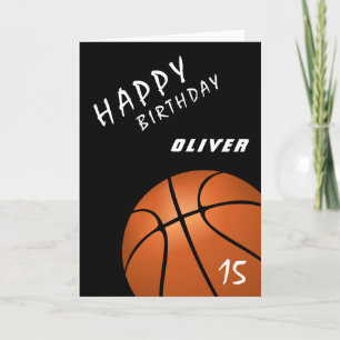 Basketball Ball Sport Moderne Geburtstag Karte