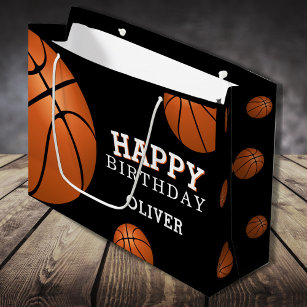 Basketball Ball Sports Happy Geburtsname Große Geschenktüte