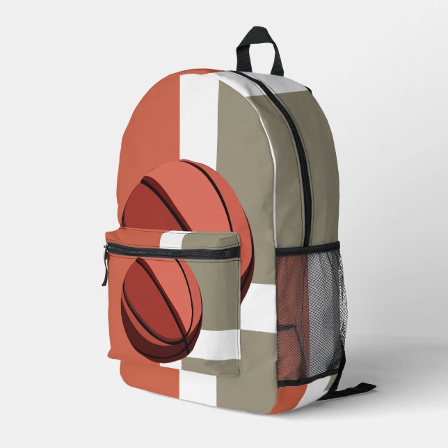 Basketball Ball Sports Player Team Bedruckter Rucksack (Rückseitige Ecke Rechts)