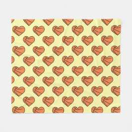 Basketball Ball Texture In Heart Shape Pattern  Fleecedecke
