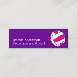 Basketball-Ball Trainer rosa lila Mini Visitenkarte