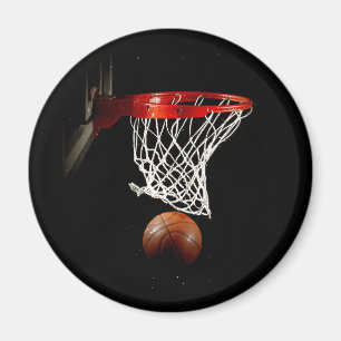 Basketball-Ball u. Netz Magnet