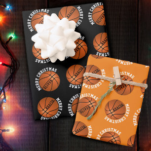 Basketball Bälle Kinder Name Sport Frohe Weihnacht Geschenkpapier Set