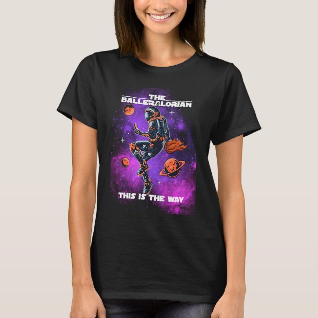 Basketball Balleralorian Astranaut Graphics T-Shirt (Vorderseite)