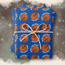 Basketball Balls Kinder Sport zum Frohen Weihnacht Geschenkpapier Set