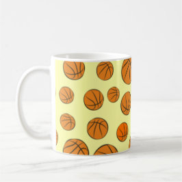 Basketball Balls Nahtloses Muster Kaffeetasse