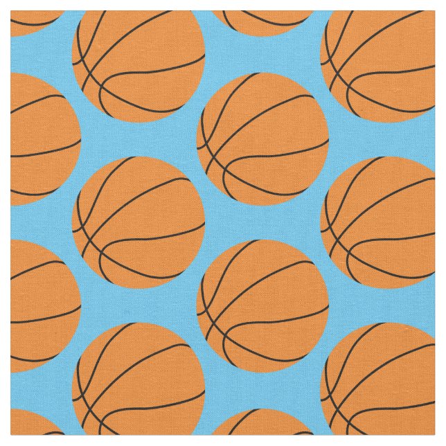 Basketball Balls Sport Aquamarin Stoff (Nahaufnahme)