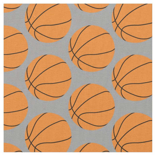 Basketball Balls Sportgrau Stoff (Nahaufnahme)