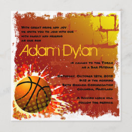 Basketball Bar Mitzvah Einladung