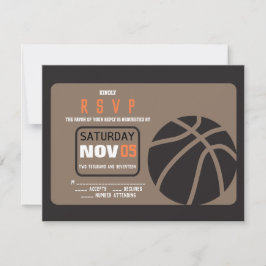 BASKETBALL Bar Mitzvah Einladungskarte