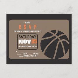 BASKETBALL Bar Mitzvah Einladungskarte