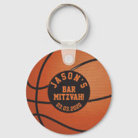 Basketball Bar Mitzvah Gefallen Schlüsselanhänger