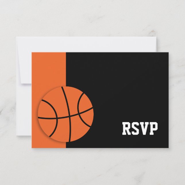 Basketball Bar Mitzvah UAWG RSVP Karte (Vorderseite)