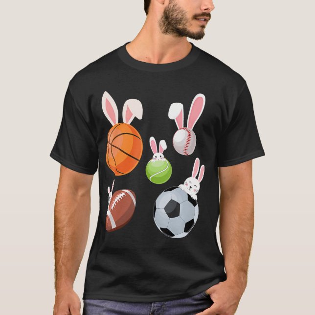 Basketball Baseball Fußball Fußball Fußball Sport  T-Shirt (Vorderseite)