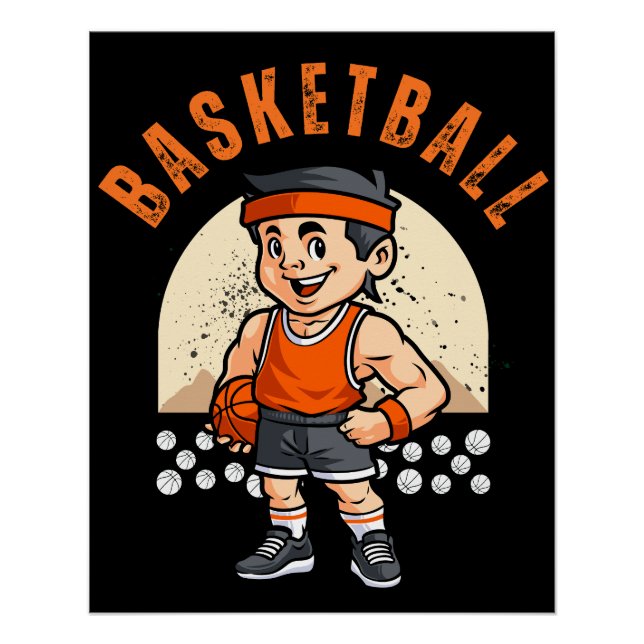 Basketball-Basketball-Basketball-Baller Sport Poster (Vorderseite)