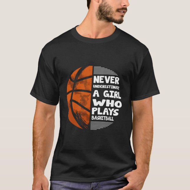 Basketball Basketball Basketball Basketball Basket T-Shirt (Vorderseite)
