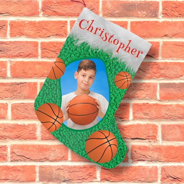 Basketball Basketball Basketball Foto Name Cool Kleiner Weihnachtsstrumpf (Von Creator hochgeladen)