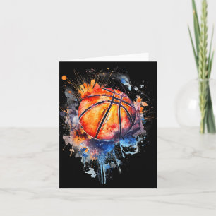 Basketball Basketball Basketball Hoop Farbiges Was Karte