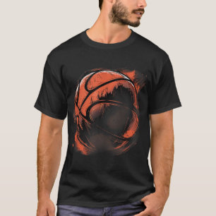 Basketball Basketball Basketball Hoop Zeichnend Ba T-Shirt